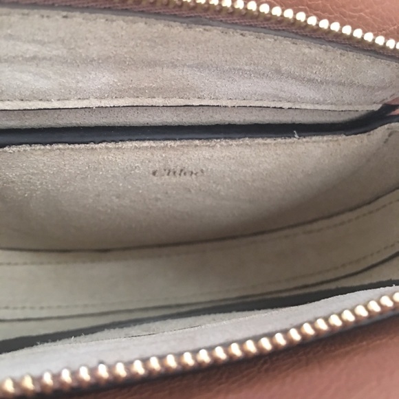 Chloe Pixie Mini Leather Suede Crossbody Bag Beige - Picture 7 of 8